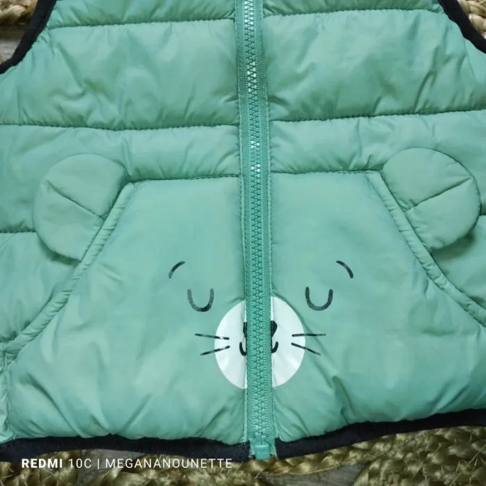 🧸 Doudoune sans manches réversible – Taille 74 cm 9-12 mois 🌿🐻 - photo numéro 7