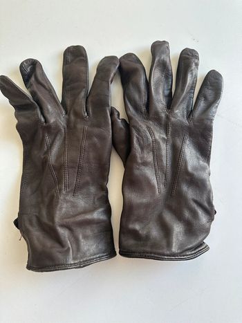 Gants marrons en cuir