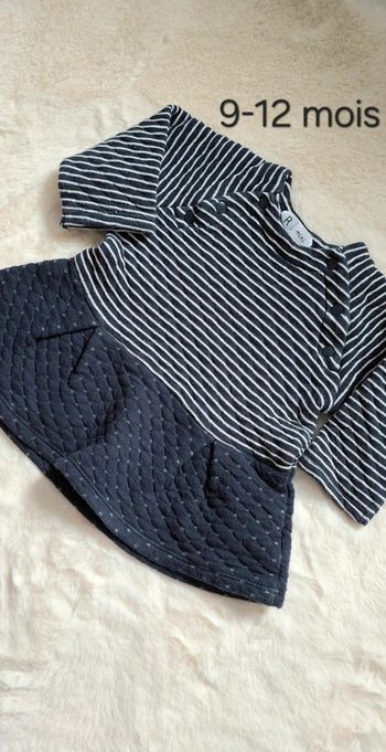 Robe molletonnée taille 9-12 mois
