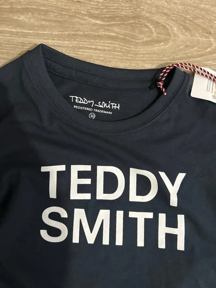 T-shirt à manches longues bleu marine navy Teddy Smith 10ans - photo numéro 2