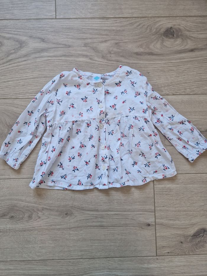 Lot de 3 chemises bébé fille Tex 12 mois - photo numéro 2