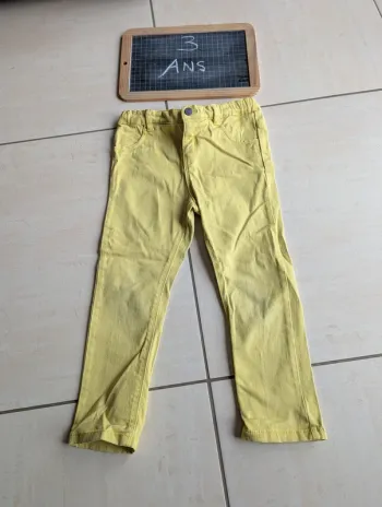 pantalon jaune obaibi 3 ans