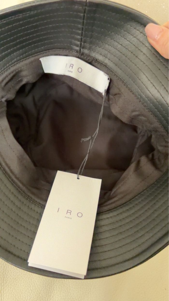 Neuf avec étiquette - IRO PARIS - Bob en cuir "Veneto" - Taille S - Noir - photo numéro 3