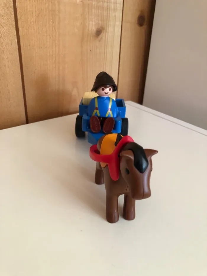 Fermier avec son cheval playmobil 123 - photo numéro 2