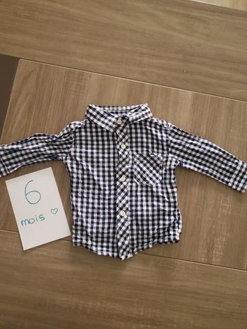 Chemise carreaux bleue