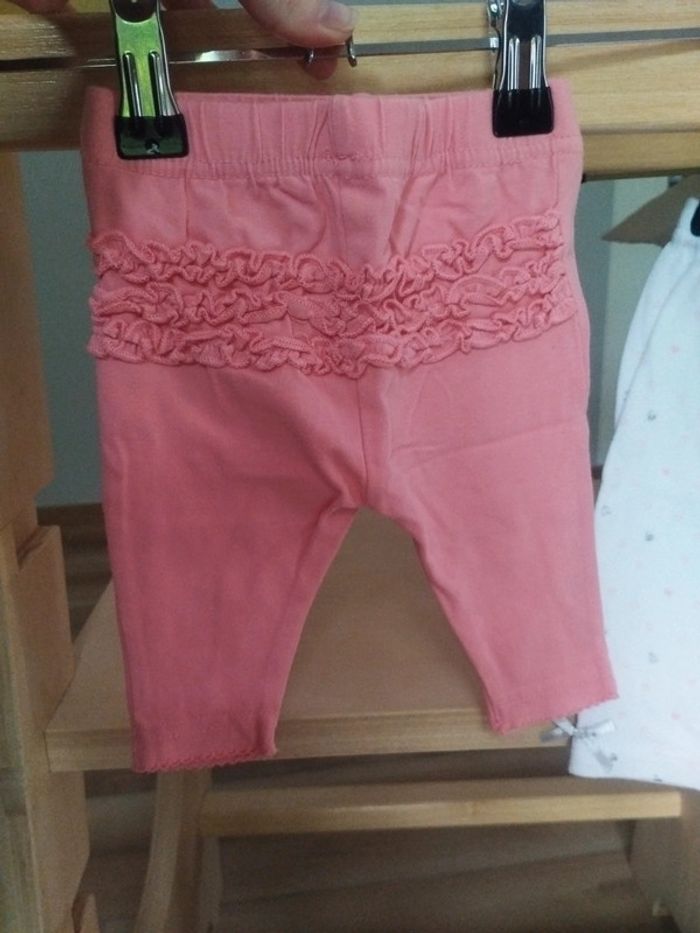 Lot de 2 leggings bébé fille taille 1 mois - photo numéro 3