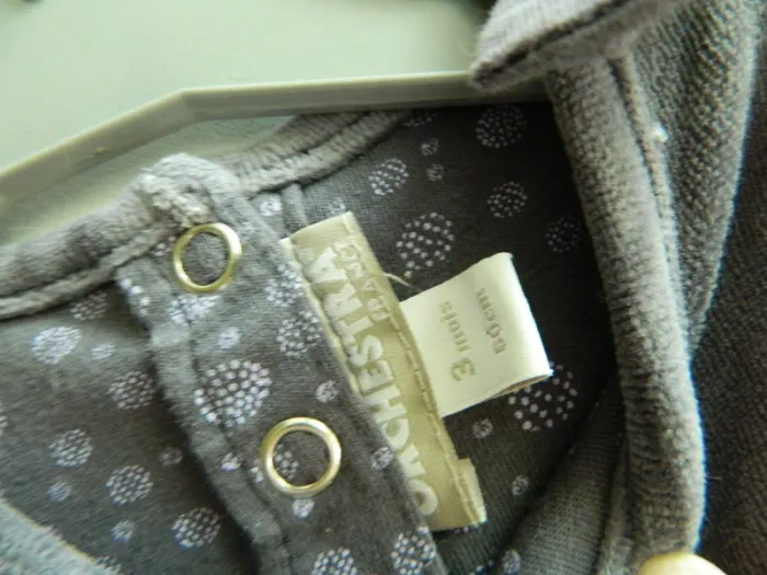 Robe en velours T 3 mois "Orchestra" - photo numéro 2