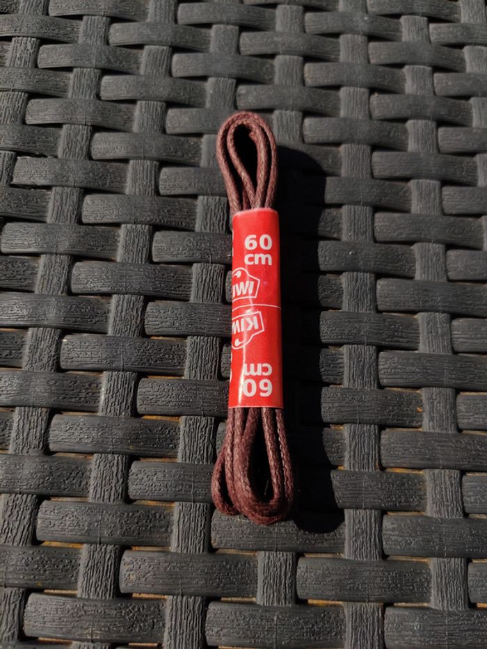 Lacet ciré marron 60cm Kiwi