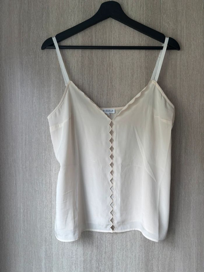 🤍 Caraco en soie Claudie Pierlot – Taille 40 – Élégance crème - photo numéro 2