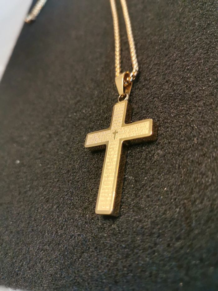 Collier et pendentif spirituel croix chrétienne - photo numéro 3