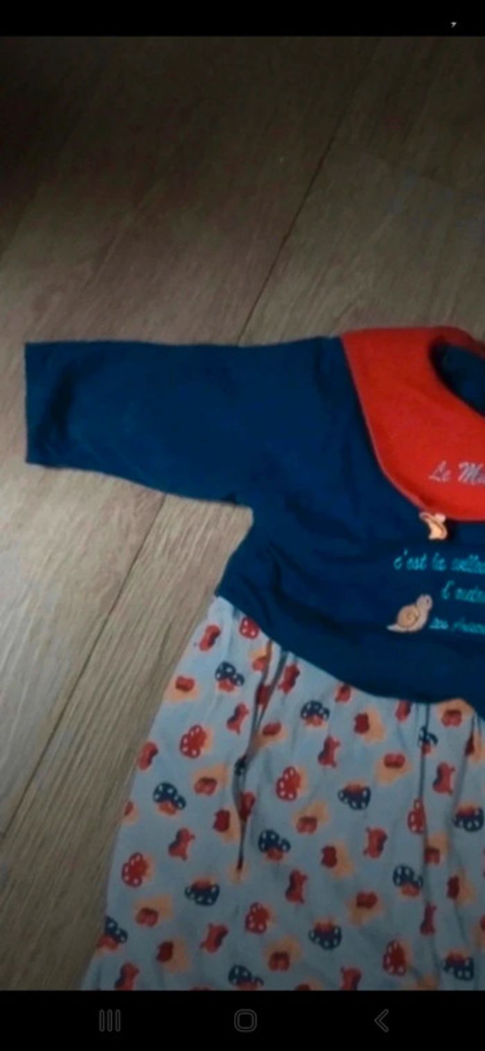 Pyjama très épais Clayeux 3mois 60cm ouverture arrière 👻 - photo numéro 3