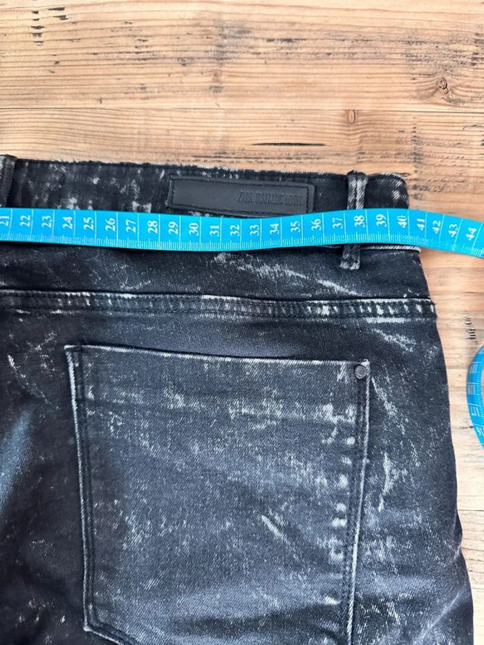 Pantalon noir et blanc Zara skinny taille 36 - photo numéro 10