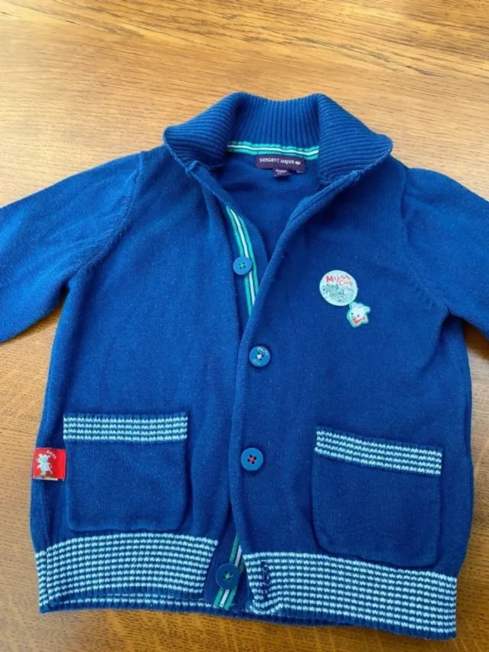 Gilet sergent major bleu dur 12 mois - photo numéro 2