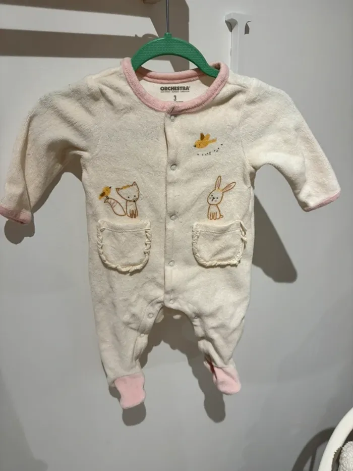Grenouillère pyjamas dors bien bebe fille