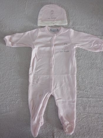 Pyjamas + bonnet 3 mois (réf perso F-B01)(familleac72)