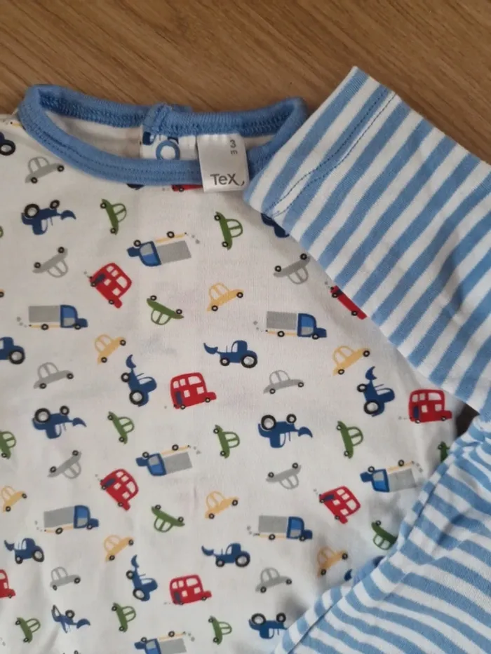 Lot de 3 pyjama neuf sans étiquette tex 3 mois - photo numéro 2