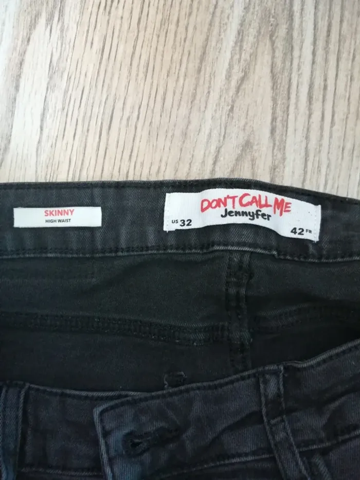Jeans noir skinny high waist / don't call me jennyfer / (42) - photo numéro 8