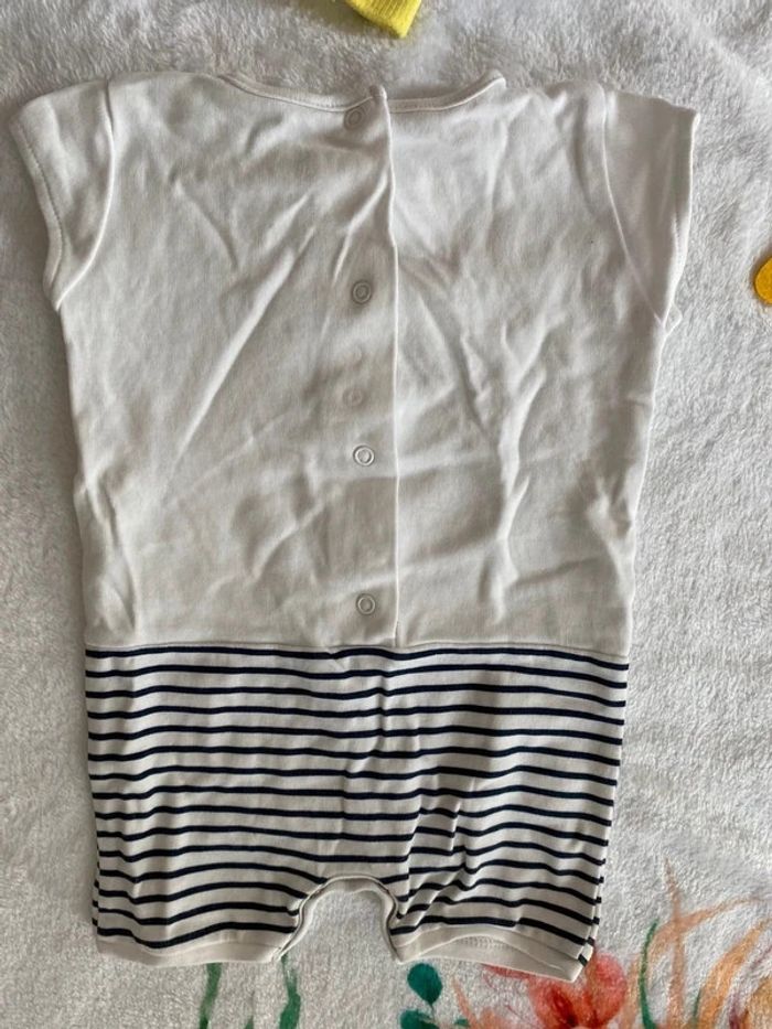 Bodie combinaison short marinière 9 mois - photo numéro 3
