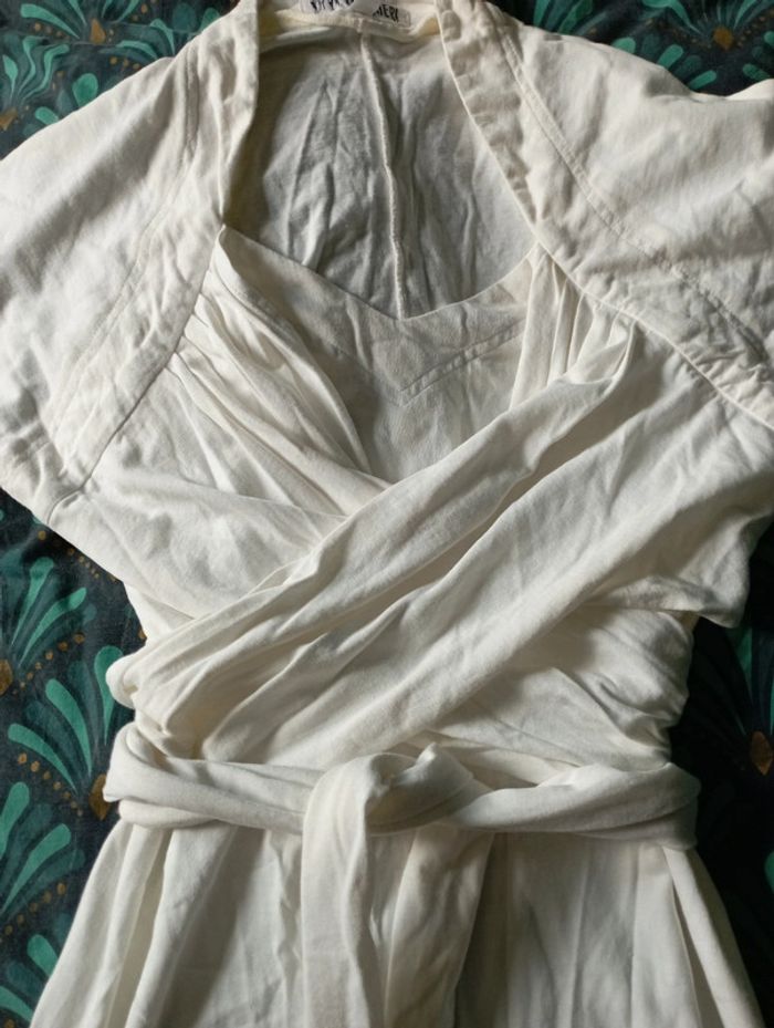 Robe drapée blanc - photo numéro 3