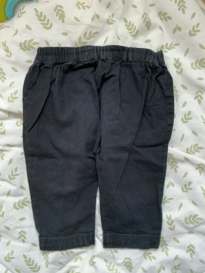 pantalon léger noir 12 mois mes petits cailloux - photo numéro 5
