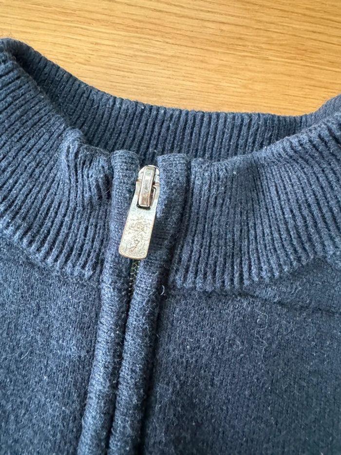 Gilet bleu marine zippé 18% laine - Taille 6 Ans - photo numéro 6