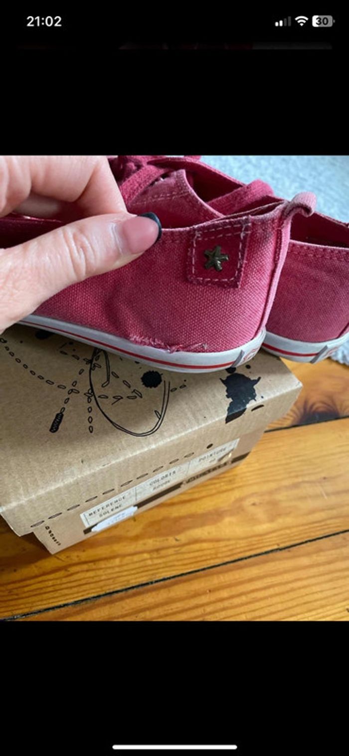 Baskets en toile rose - photo numéro 3