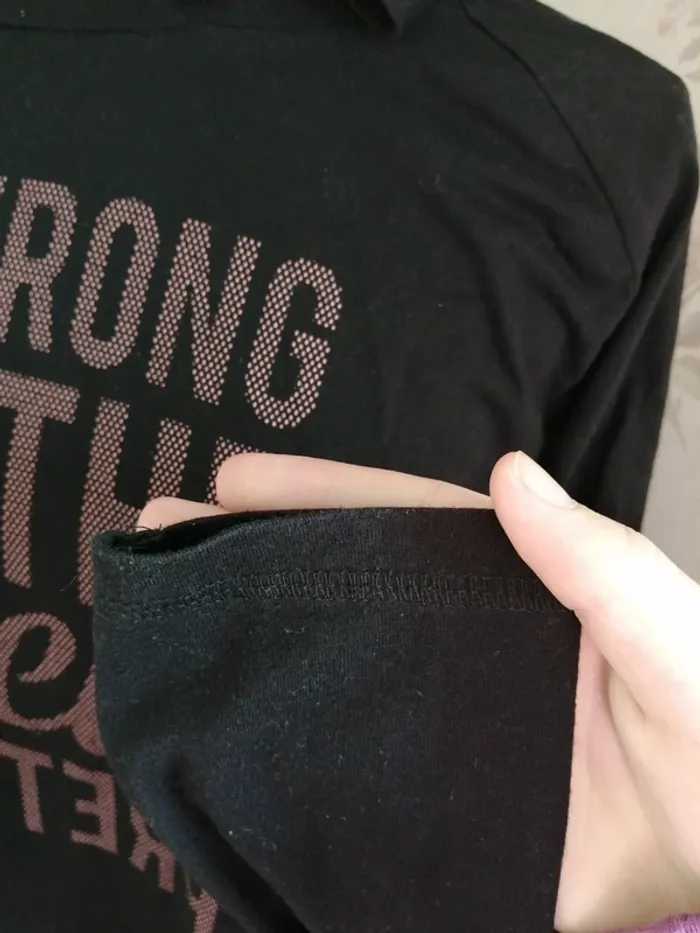 Sweat à capuche fin noir de sport avec message et lien à nouer / crivit / (L) - photo numéro 7