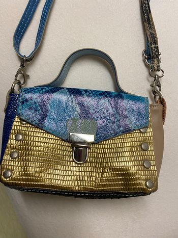Sac cuir multicolore