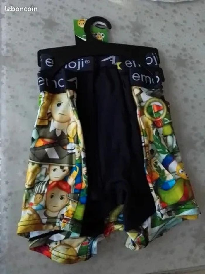 Lot de 2 boxers Athena Emoji bleu et print euro taille XL neufs avec étiquette - photo numéro 2