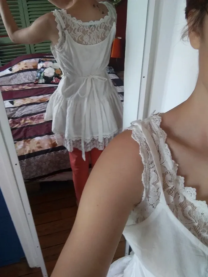Tunique blanche dentelle - photo numéro 2