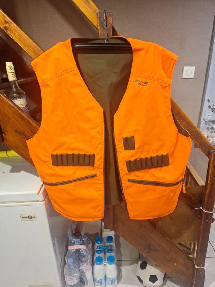 Veste de chasse fluo réversible