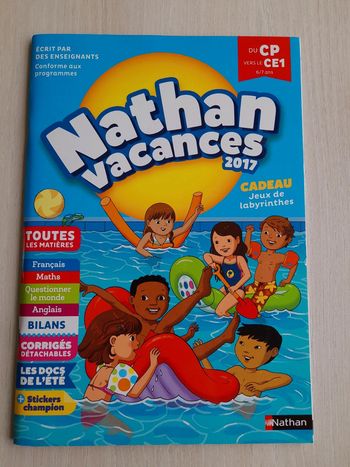 Cahier de vacances du CP vers CE1 neuf