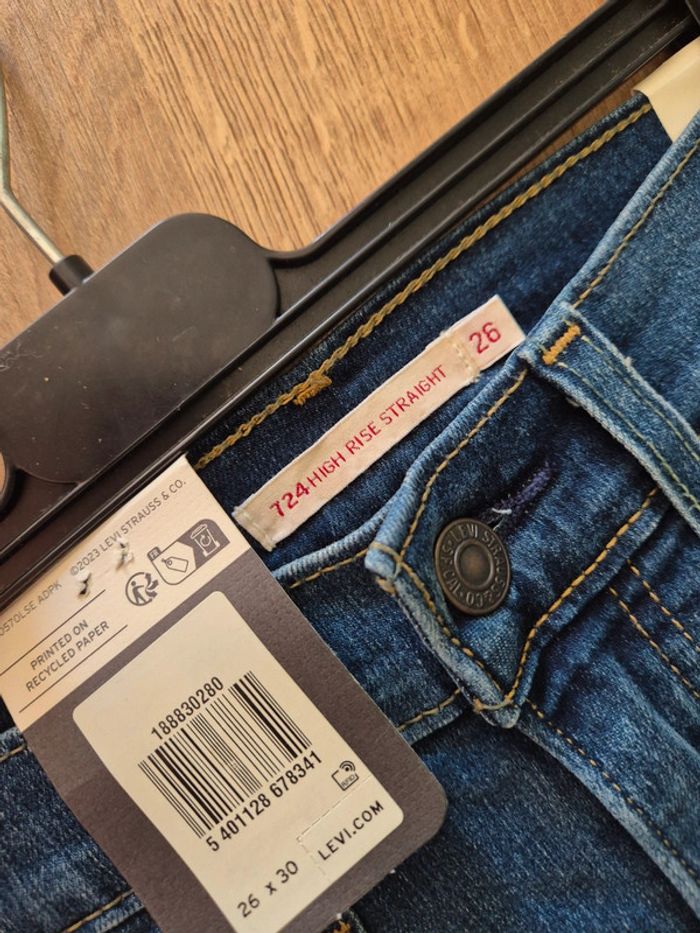 Jean slim taille haute a clous, levi's taille 36, neuf - photo numéro 6