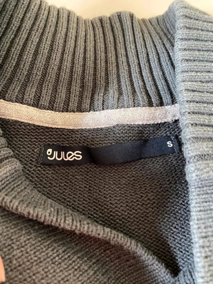 Beau pull homme Jules taille S col V gris foncé bleuté - photo numéro 4