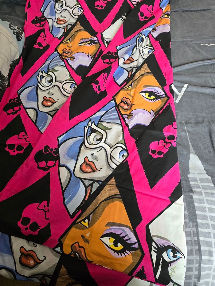 Housse de couette Monster High neuve losange - photo numéro 2