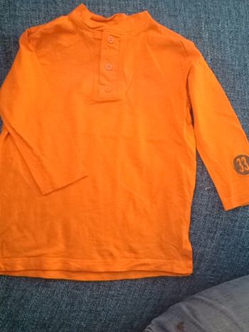 Tee-shirt manches longues Trente Trois orange - 2/3 ans