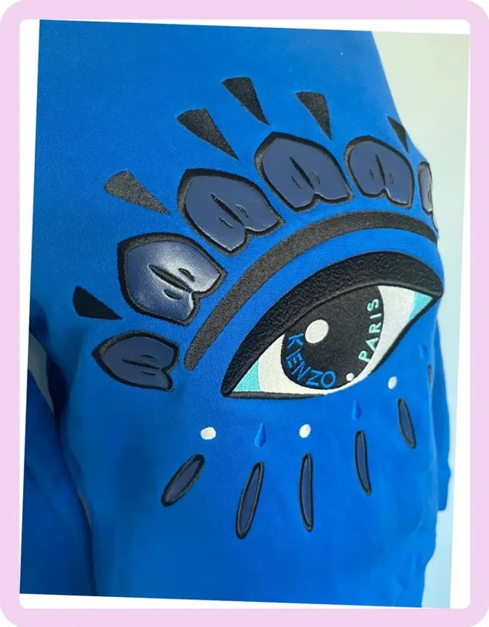 Pull Kenzo Taille M – Bleu avec Imprimé Œil, Style Unique - photo numéro 2