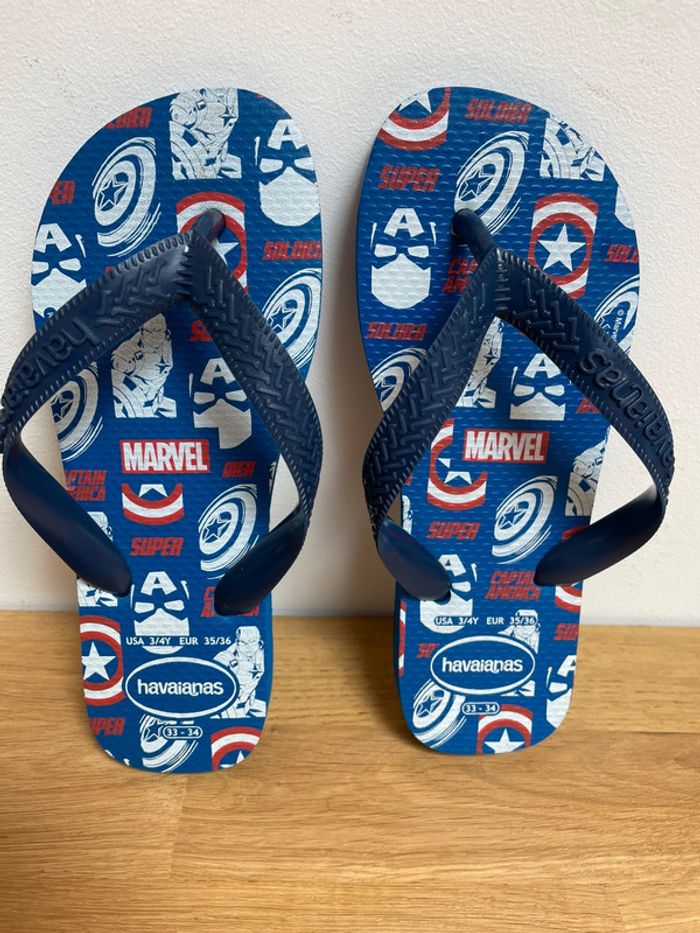 Tongs havaianas enfant Marvel Captain America