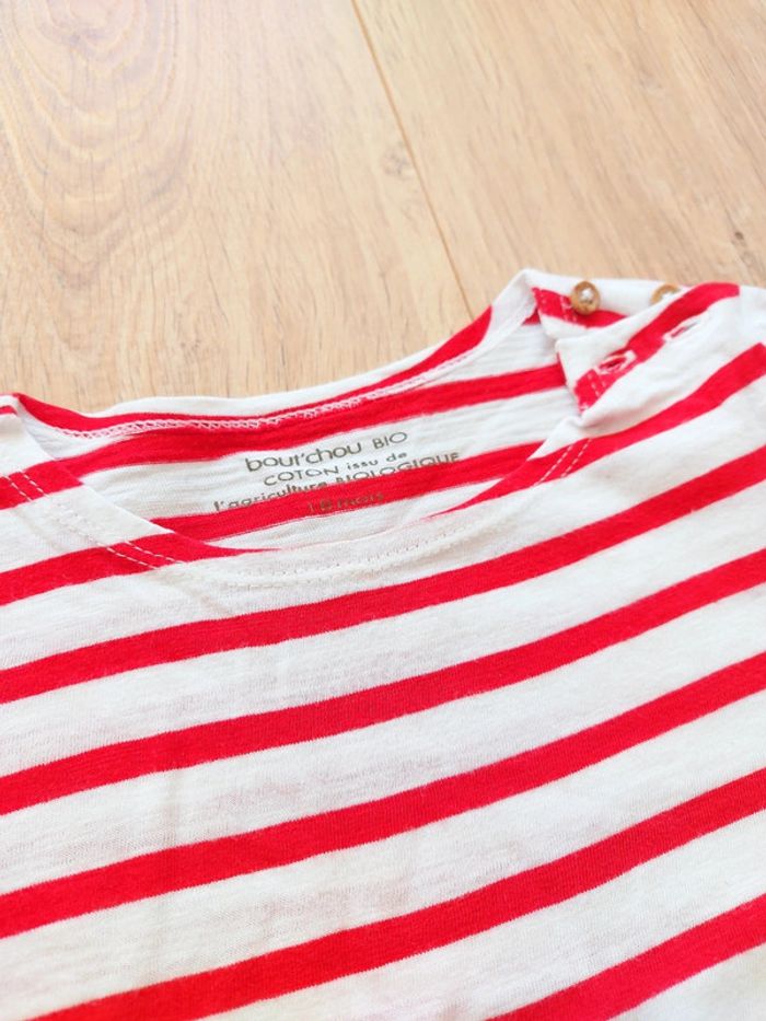 T-shirt manches longues rayé Bout'Chou 18 mois - photo numéro 2