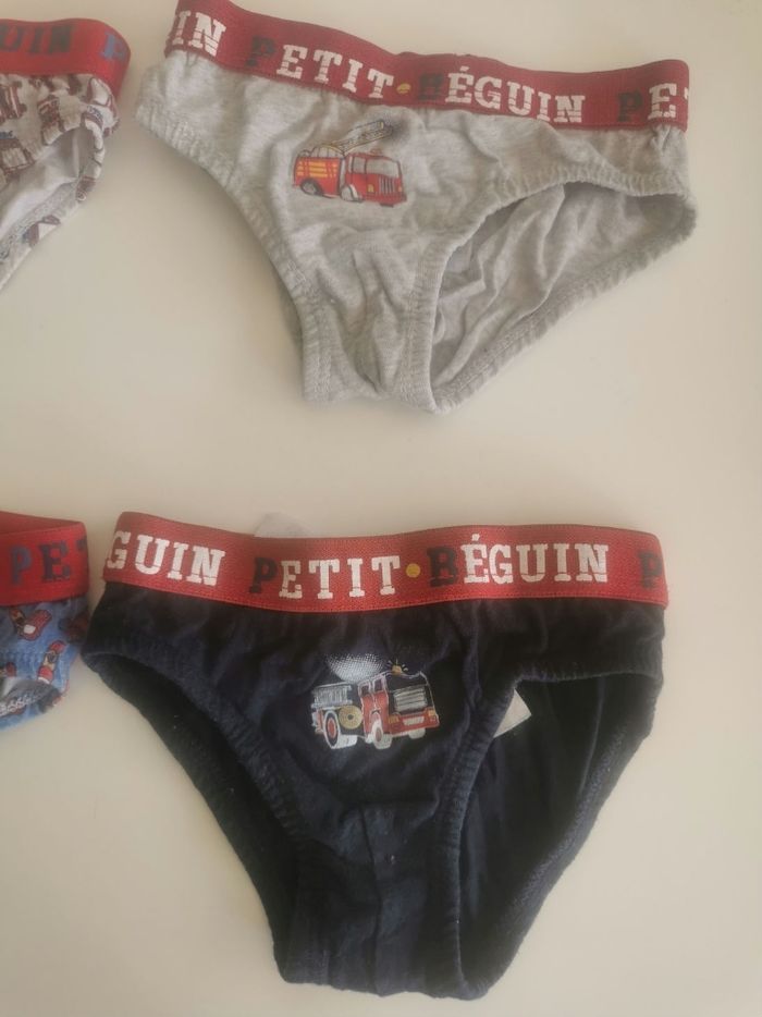 Lot de 4 slips petit beguin 2/3ans thème pompier - photo numéro 4