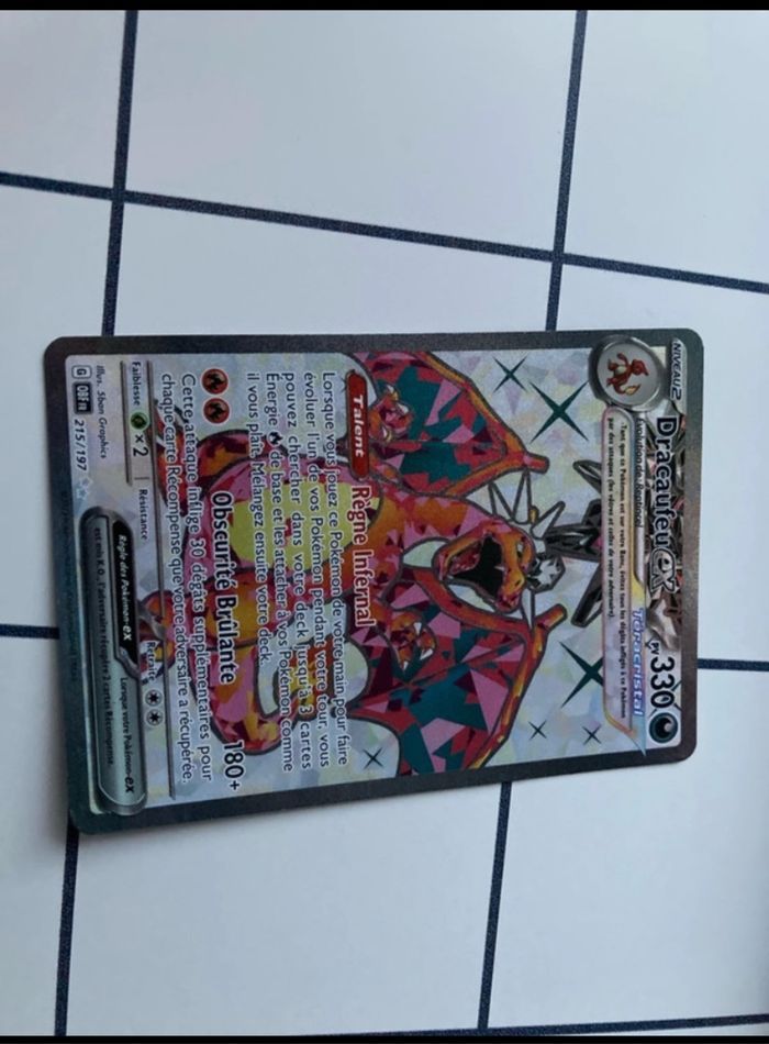 Carte Pokémon dracaufeu ex - photo numéro 3