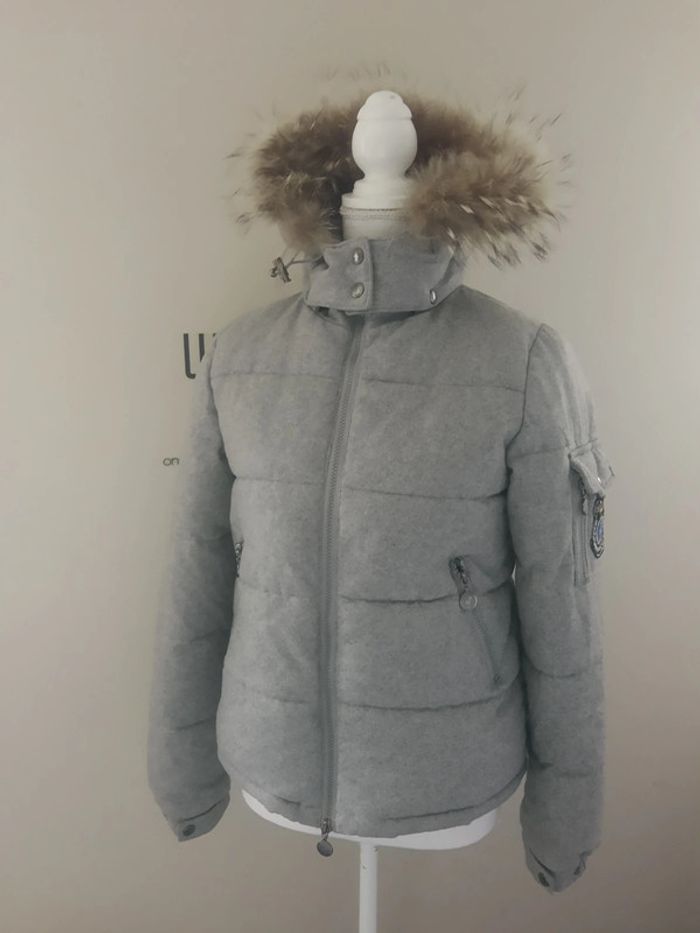 Magnifique blouson hiver bien chaud laine gris Karl Marc John comme neuf - photo numéro 6