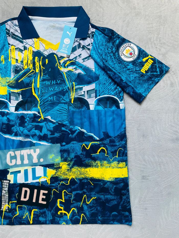 Maillot concept foot Manchester City bleu supporter taille S - photo numéro 3