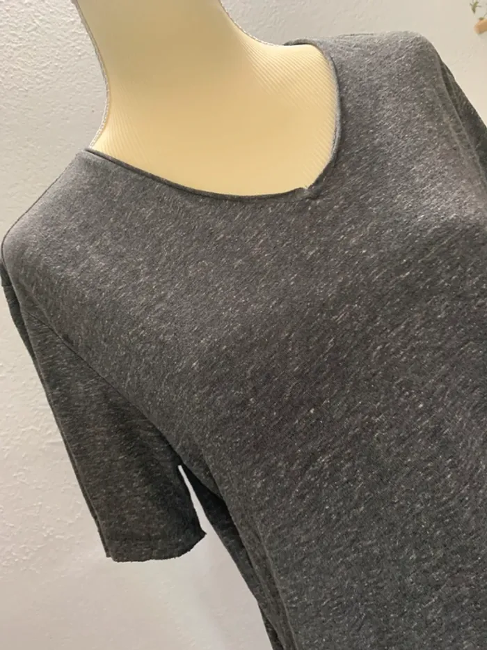 T-shirt gris chiné basique – TTD – Taille M - photo numéro 2