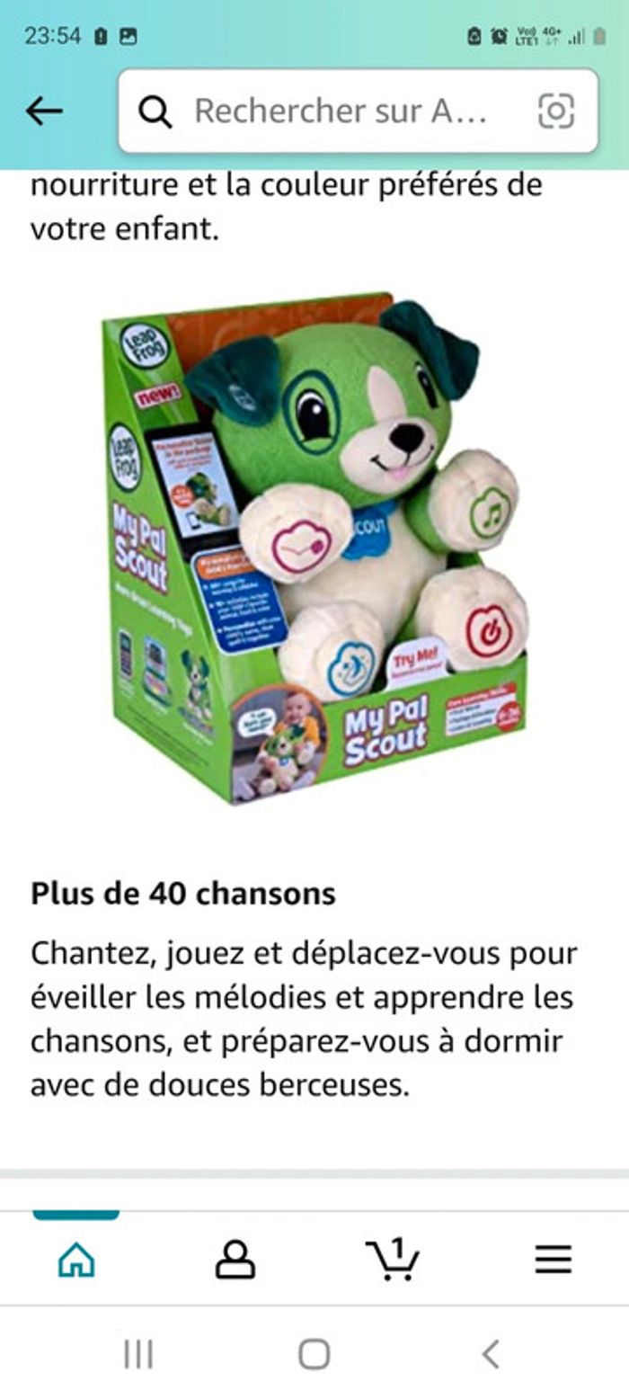 Peluche leap frog parlante - photo numéro 11