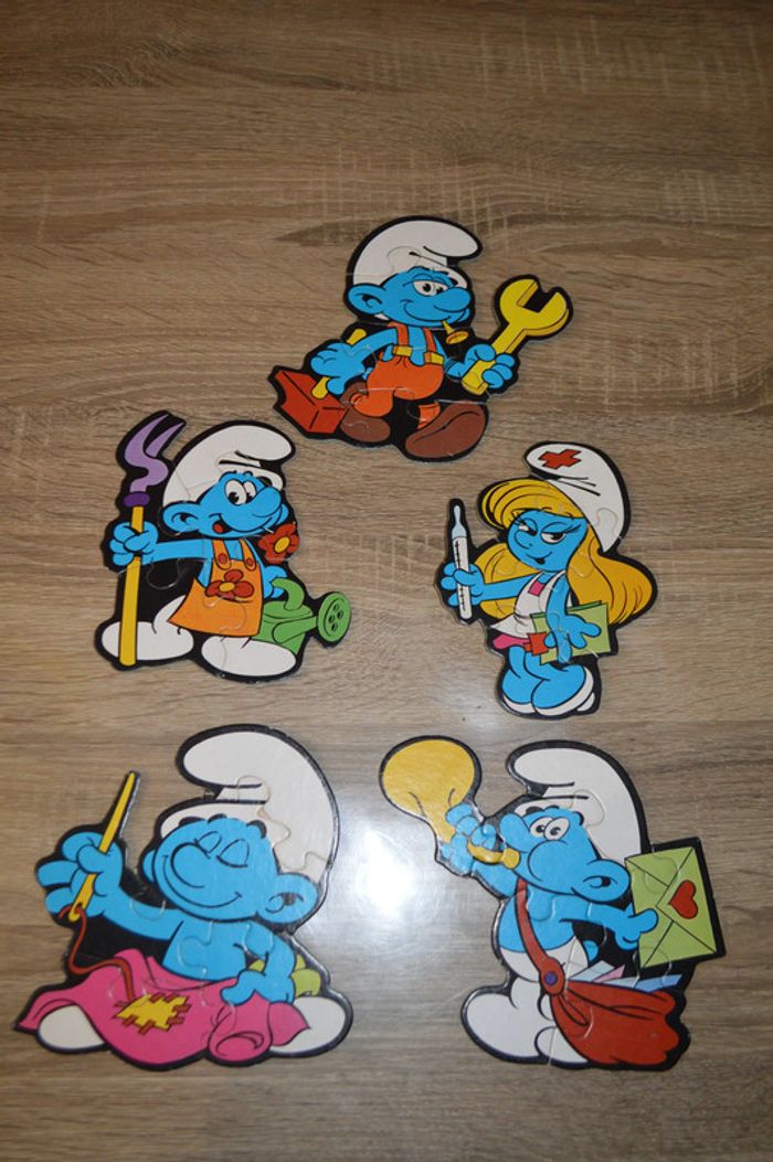 Puzzle Ravensburger Silhouettes Schtroumpfs 1983 Peyo - photo numéro 3