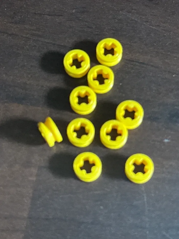 10 Lego Technic Bush 1/2 Smooth ref 4265 Yellow - photo numéro 2