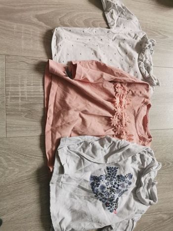 Lot 3 Tee-shirt manche longue 18 mois fille