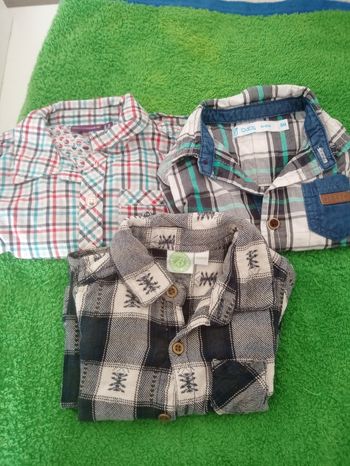 Lot de 3 chemises 6 mois