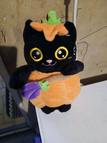 Peluche  chat noir nruvec